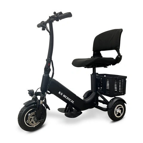 KSM-902B Foldable 3 Wheel Adults Electric Scooter for Old Elderly People Travel Mobility 3 Wheel Handicapped Scooters