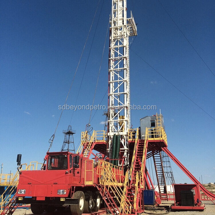 Machinery Drilling Depth 5000m 1500HP Mechanical Skid-Mounted Oil Water Well  Drilling Rig supplier