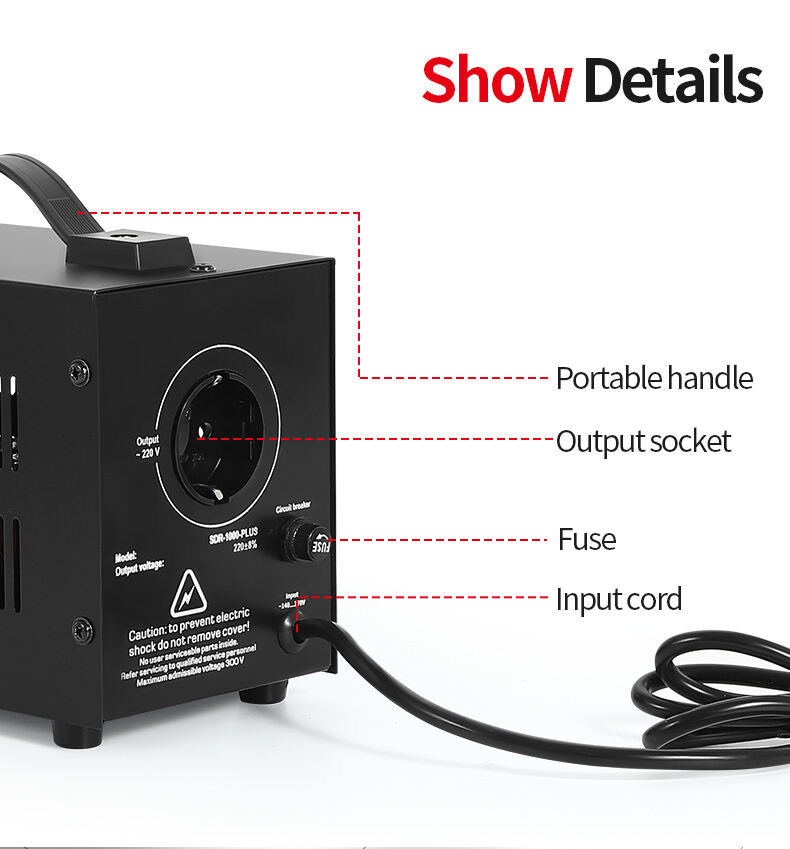 1000VA Single Phase Digital Relay 800W 1000W AC Automatic Regulators Stabilizers AVR 220V details