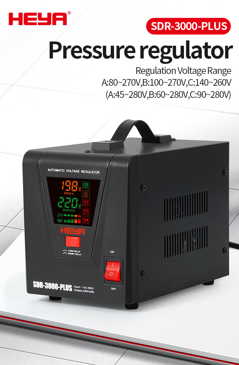 3000VA AVR Automatic Voltage Regulators Stabilizers Single Phase 100-270V Input Range 220V Power LED Display for SVC and SDR manufacture