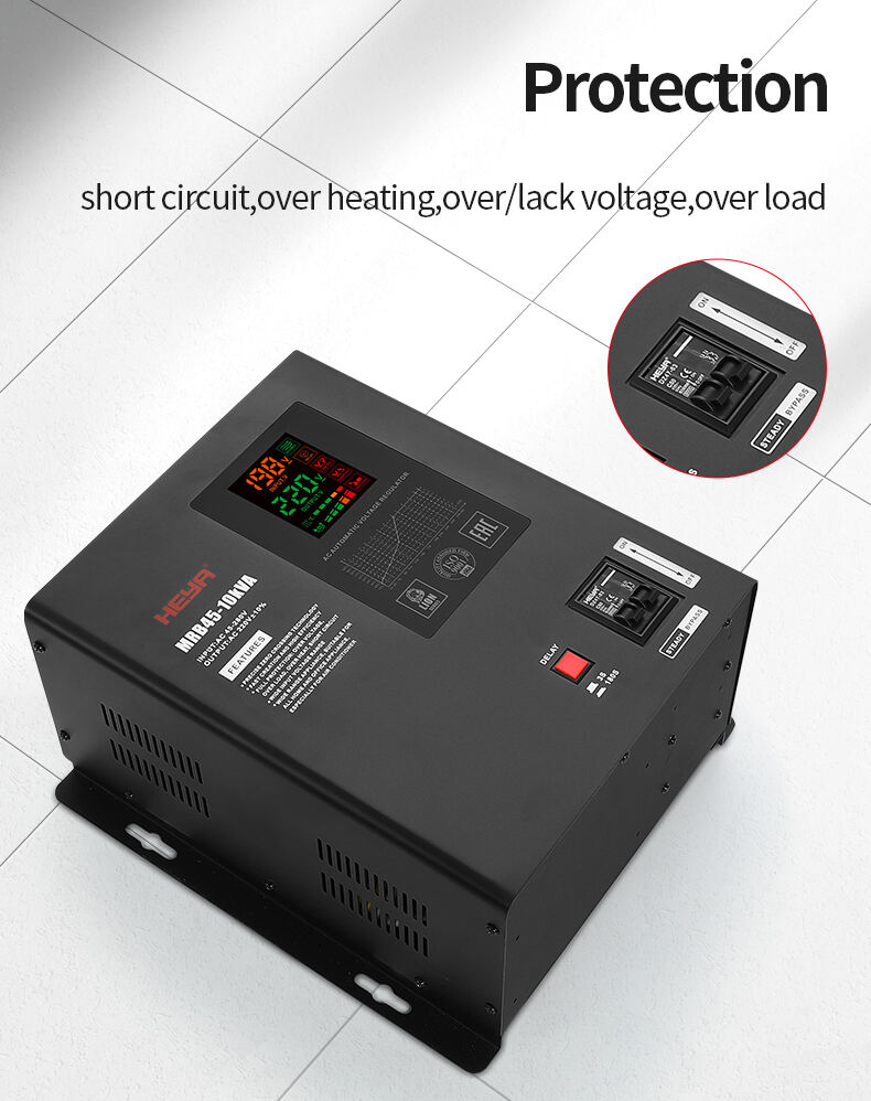 Factory New 10KVA Single Phase Automatic Voltage Regulator 45-280V Low Pressure LED Display SVC AC Stabilizer manufacture