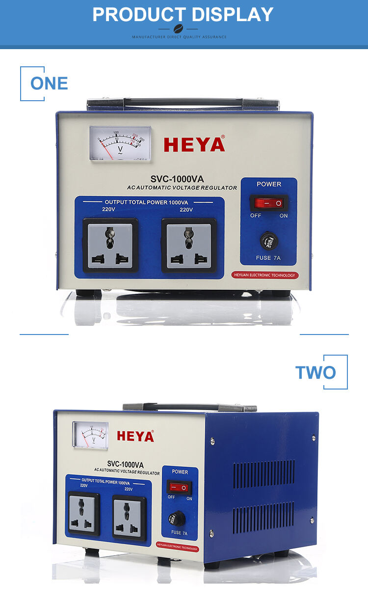 HEYA 220v AC Automatic Voltage Regulator Stabilizer High Quality Single-Phase SVC-1000va for Voltage Protection details