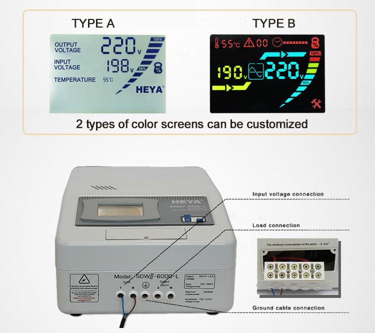 Single Phase 12KVA Automatic Voltage Regulator / Stabilizer SVC 110-260v Input 220v Output AC Current Voltage Protection manufacture