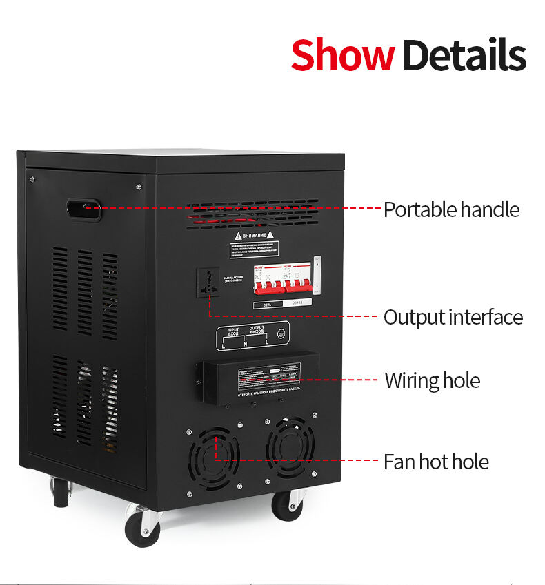 Factory New 45-280V 30KVA AC SVC Single Phase Automatic Voltage Regulator Low Pressure LED Display Stabilizer New Products details