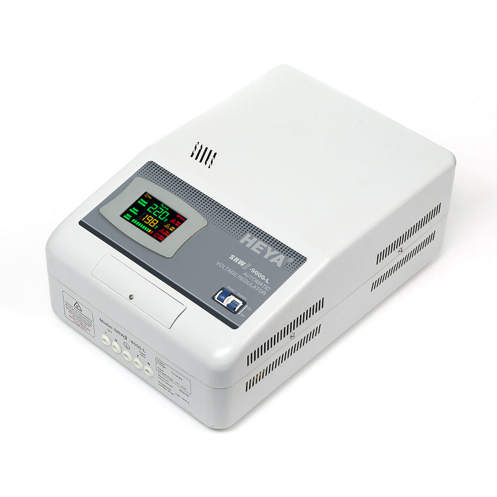 Hot SRWII-9000-L Single Phase Relay Controlled Wall Type LED display Automatic AC Voltage Regulator manufacture