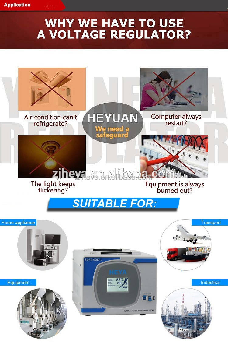 Factory direct sales servo type intelliigent LCD display SDF-II-10000-L full automatic AC voltage regulator supplier