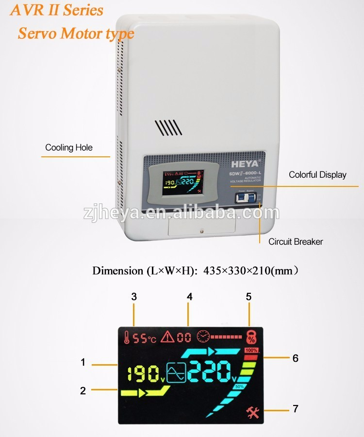 Single Phase 12KVA Automatic Voltage Regulator / Stabilizer SVC 110-260v Input 220v Output AC Current Voltage Protection supplier