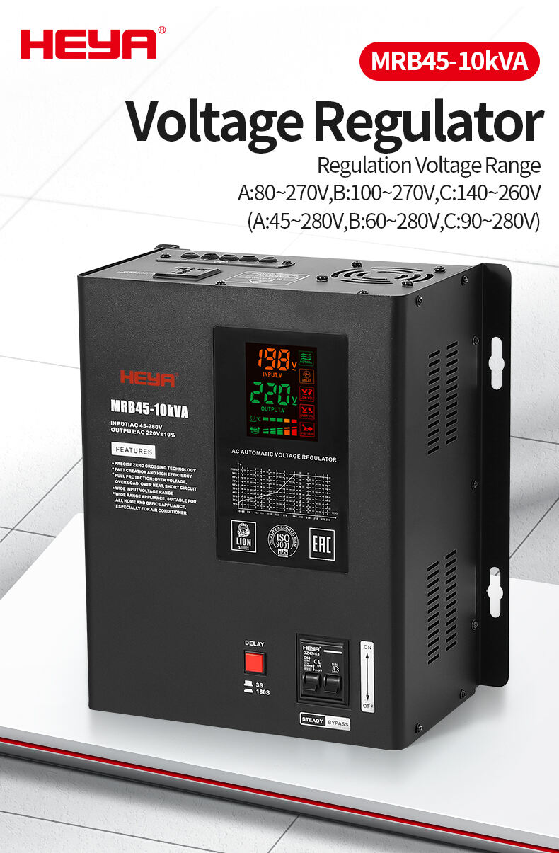 Factory New 10KVA Single Phase Automatic Voltage Regulator 45-280V Low Pressure LED Display SVC AC Stabilizer details