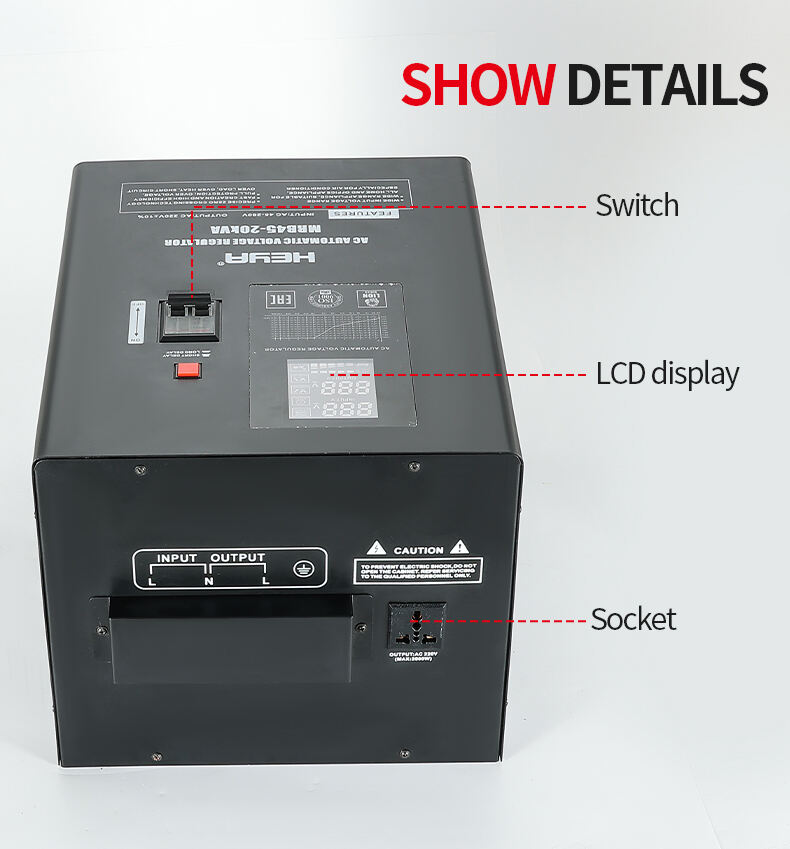 90-280V Single Phase 20KVA Automatic Power Digital Display Voltage Regulator Wide Input Range Home Use Stabilizer 220V AC supplier