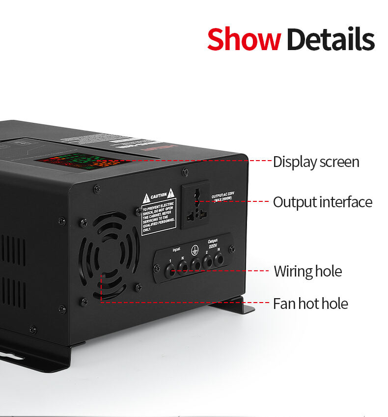 Wall Mounted 5KVA 220V AVR Single Phase Estabilizador De Voltage Automatic Regulators Stabilizers AVR 4000-5000W manufacture