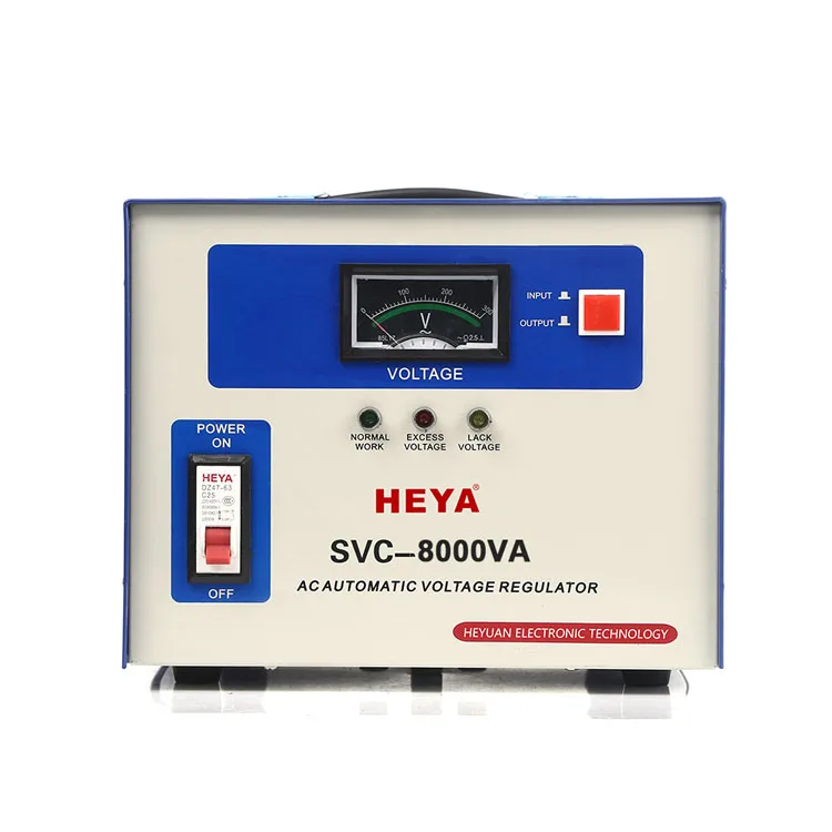 High Efficiency 8KVA SVC Automatic Voltage Regulator Stabilizers Single Phase Servo Motor Type AC for Voltage Protection supplier