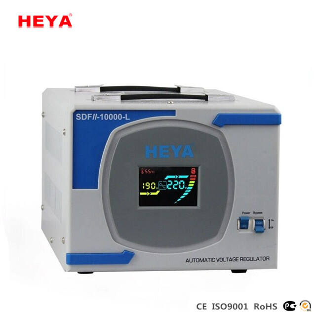 Factory direct sales servo type intelliigent LCD display SDF-II-10000-L full automatic AC voltage regulator factory