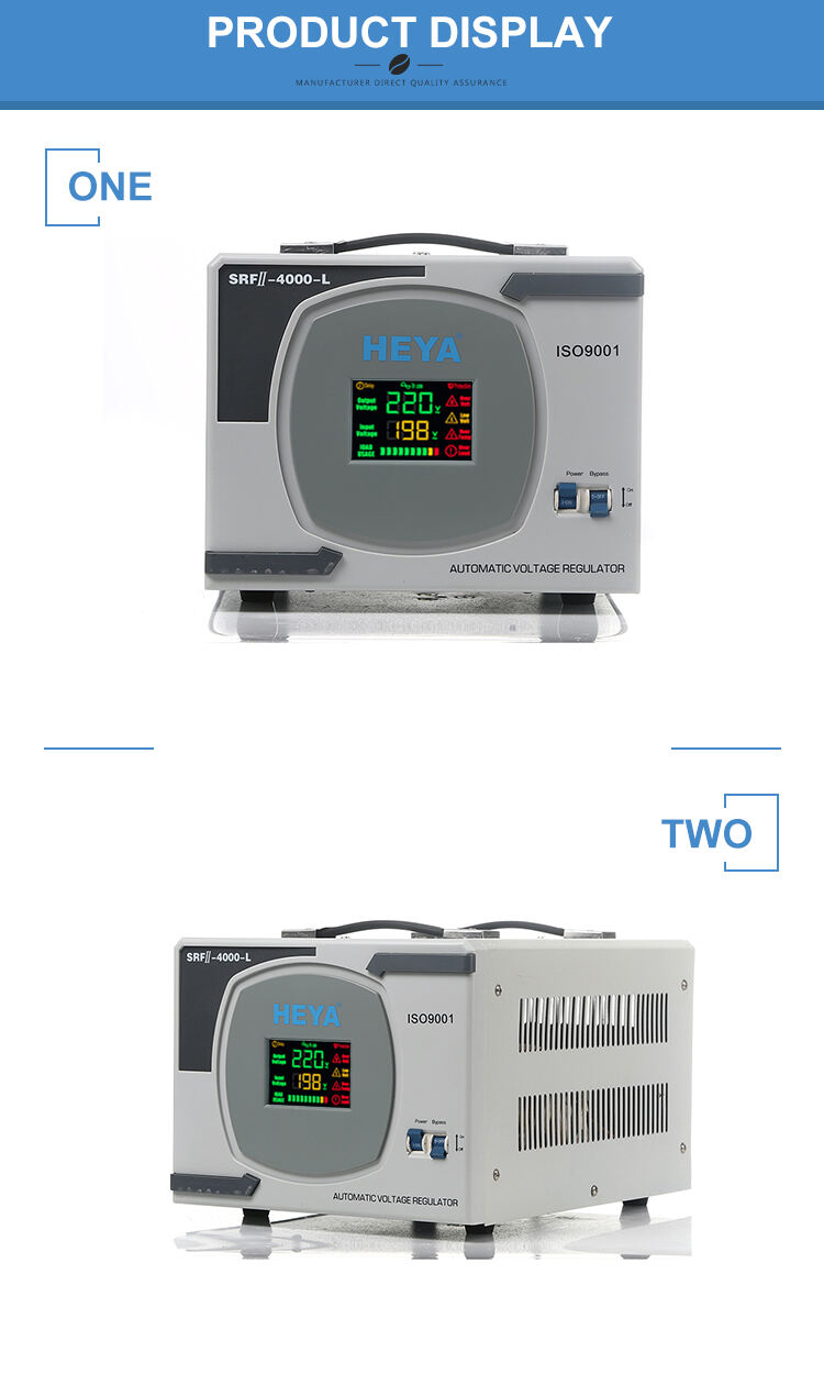 Selling like hotcakes LED screen shows Single Phase Relay Controlled SRFII-4000D Automatic  AC Voltage Regulator manufacture