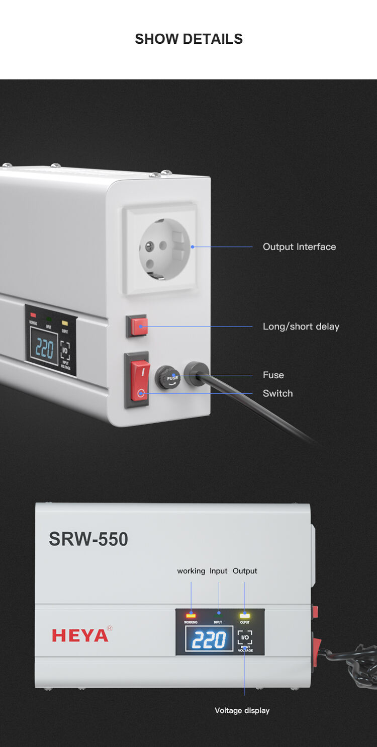 Wall Mounted 500VA 400W 500W Single Phase 220V Automatic Voltage Regulator Stabilizer AVR details