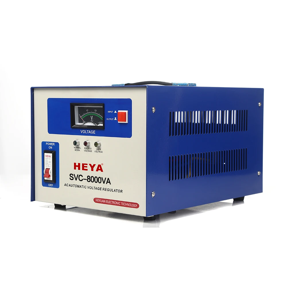 High Efficiency 8KVA SVC Automatic Voltage Regulator Stabilizers Single Phase Servo Motor Type AC for Voltage Protection supplier