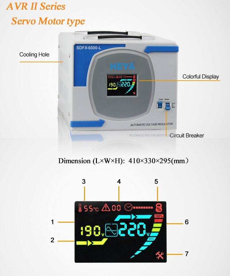 single phase servo motor voltage stabilizer