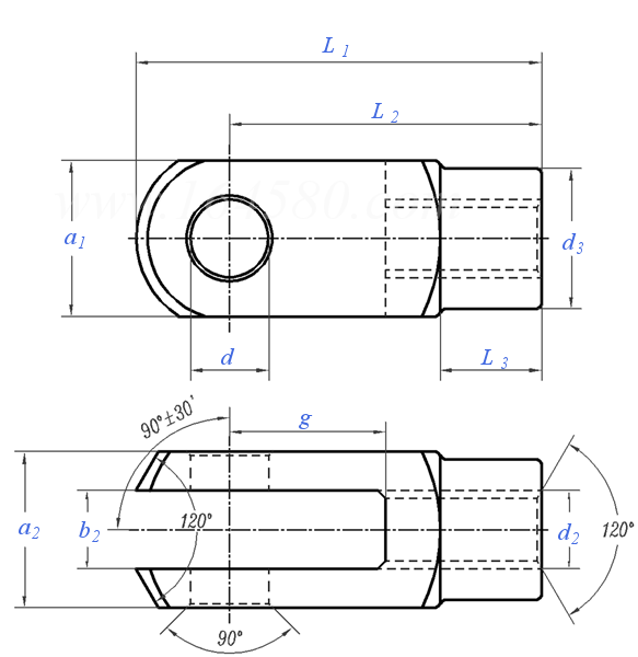 Nhà máy Trung Quốc cung cấp DIN71752 Phuộc chữ U và đầu thanh lò xo khí và Thông tin chi tiết về Clevis khớp cuối