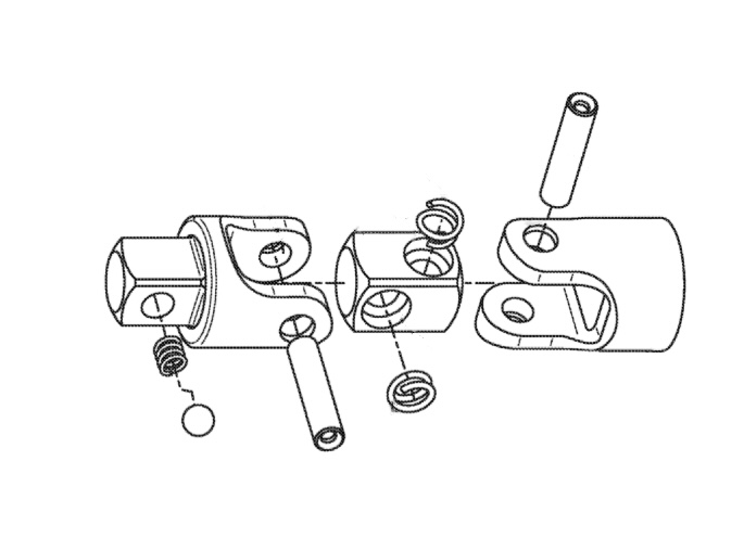 CNC Custom Universal Khớp nối linh hoạt Ổ cắm tay Phụ kiện 3/8 Máy công cụ Đơn hoặc đôi Chi tiết chung