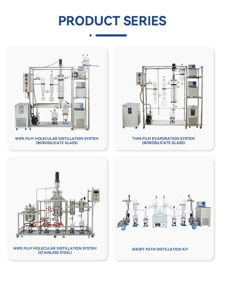 YWF-06S Stainless Steel Thin Film Distillation System Evaporation area: 0.06 ㎡ Processing capacity: 1~8L/h supplier