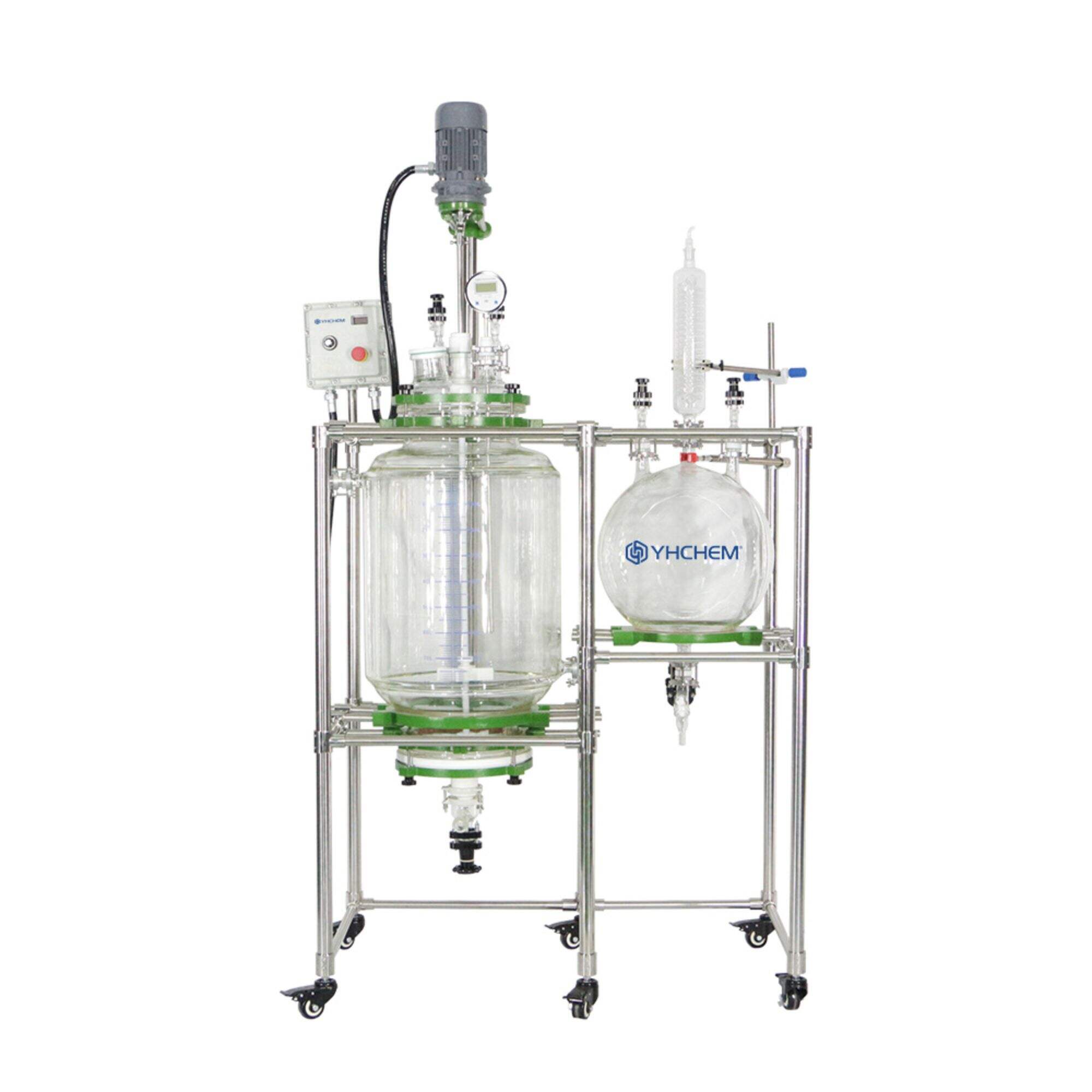 YFR-150EX  Multi-functional Jacketed Glass Reactor Filtration Area: 0.06㎡ Temperature Range: -80~200℃