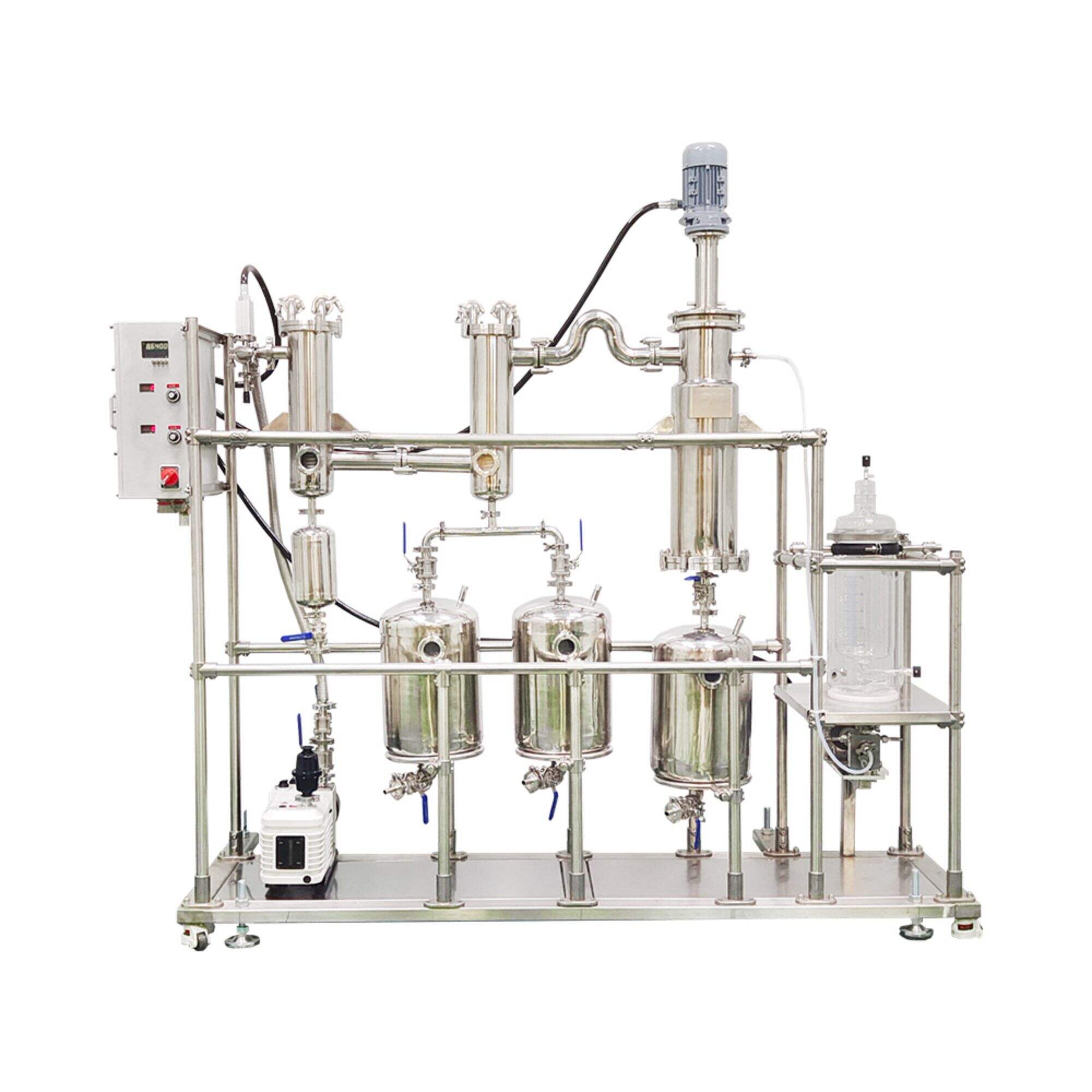 YWF-06S Stainless Steel Thin Film Distillation System Evaporation area: 0.06 ㎡ Processing capacity: 1~8L/h