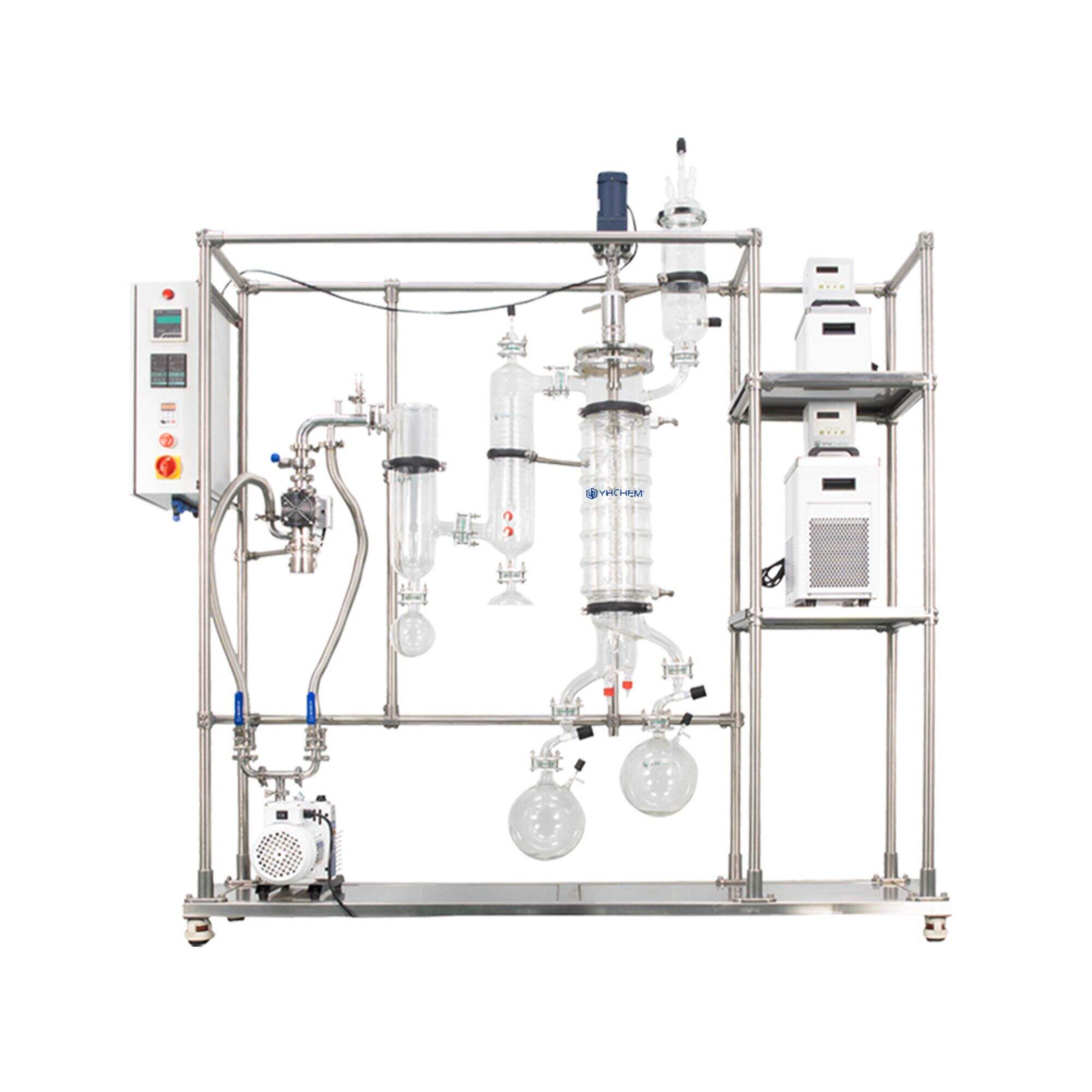 YMD-150 Glasmolekulardestillation Verdampfungsfläche: 0.25 ㎡ Behandlungskapazität: 0.2–10 l/h