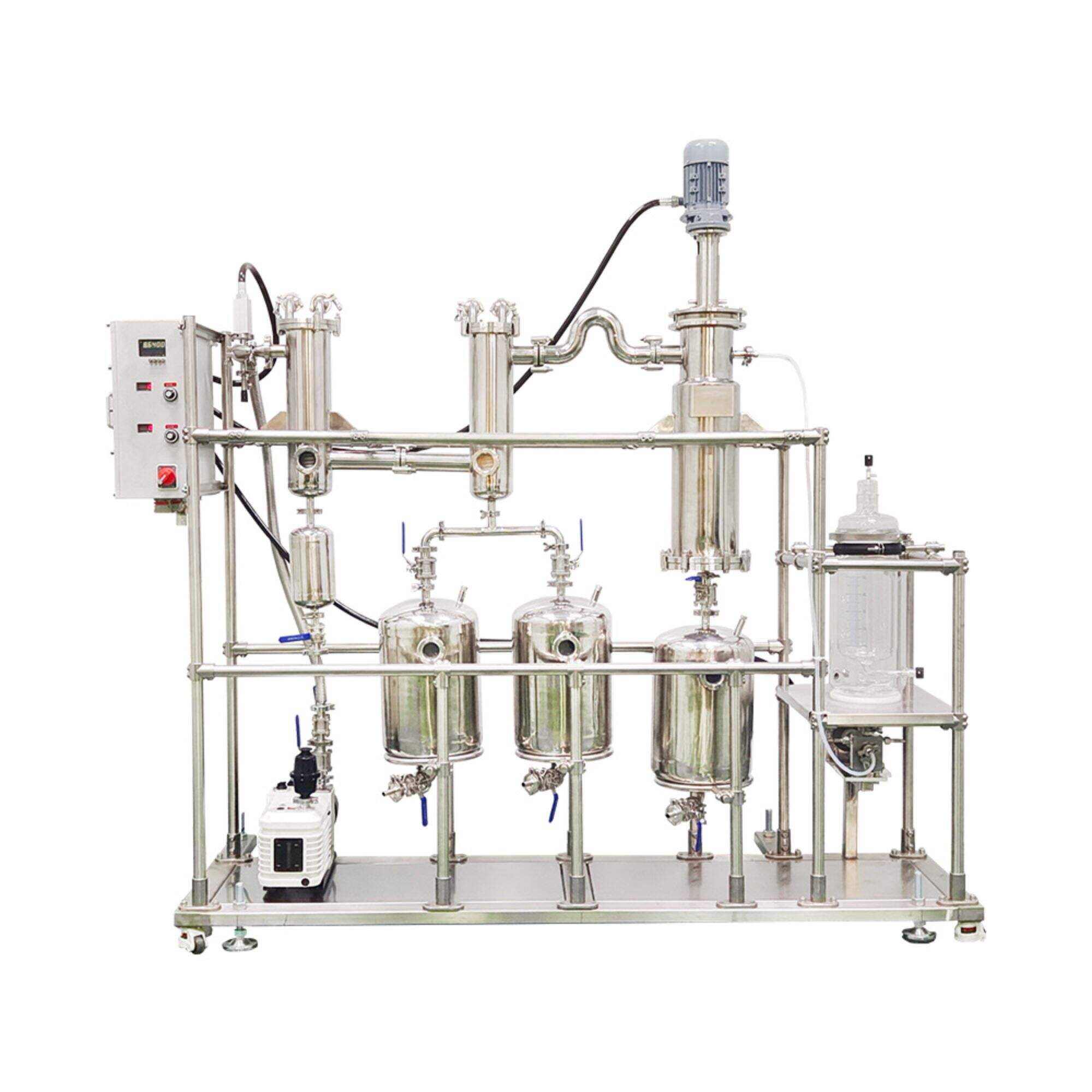 YWF-2S Stainless Steel Thin Film Distillation System Evaporation area: 0.2 ㎡ Processing capacity: 5~25L/h