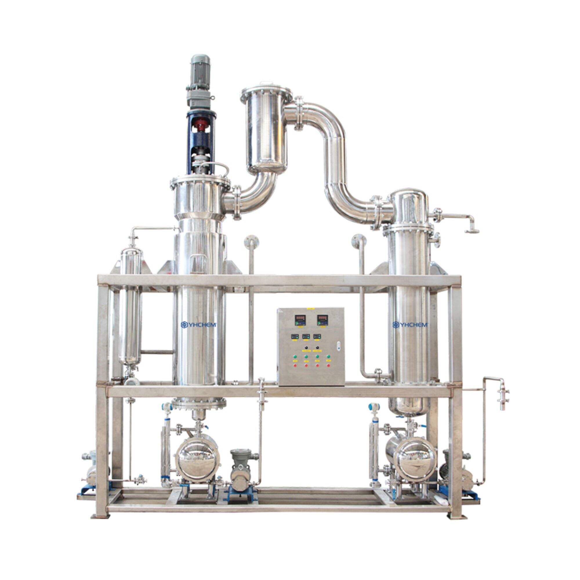 Sistema de destilación de película fina de acero inoxidable YWF-20S Área de evaporación: 2 ㎡ Capacidad de procesamiento: 30~260L/h