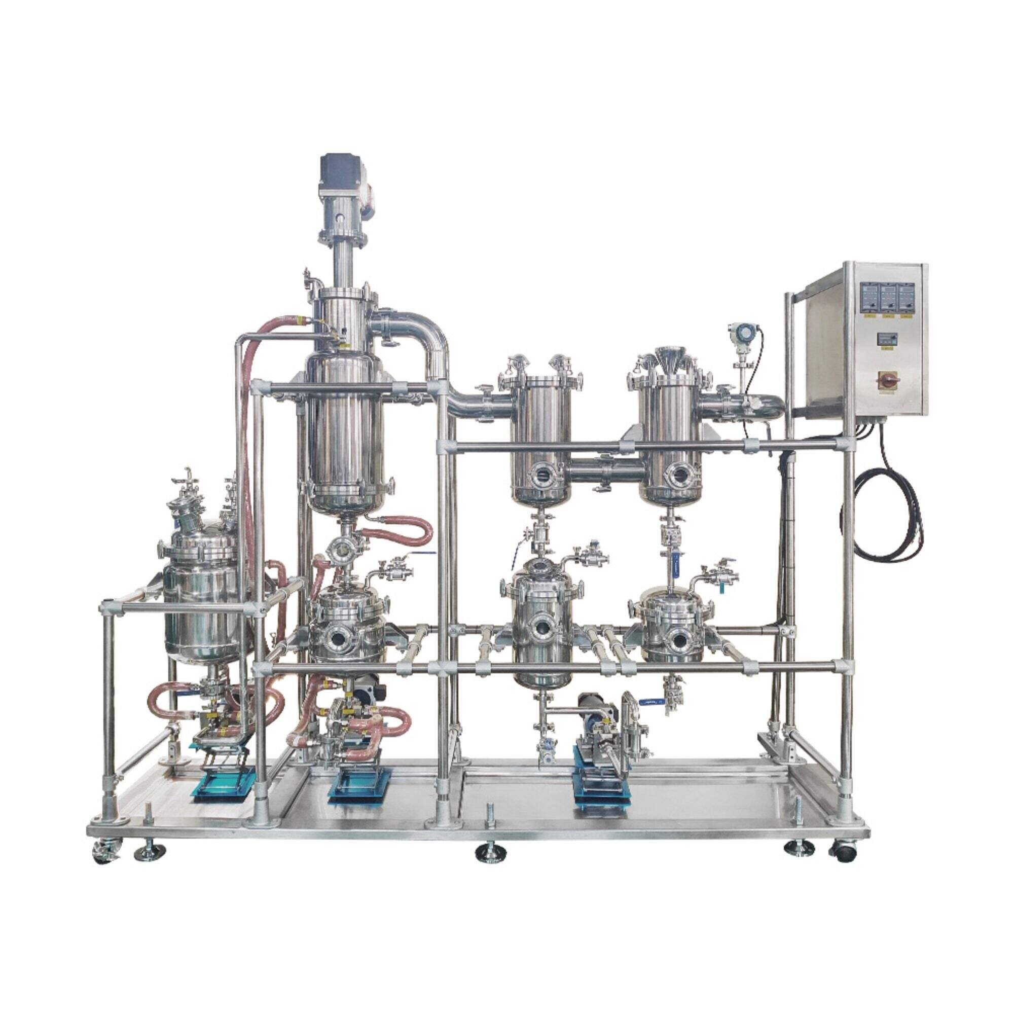 Sistema de destilación de película fina de acero inoxidable YWF-3S Área de evaporación: 0.3 ㎡ Capacidad de procesamiento: 5~30L/h