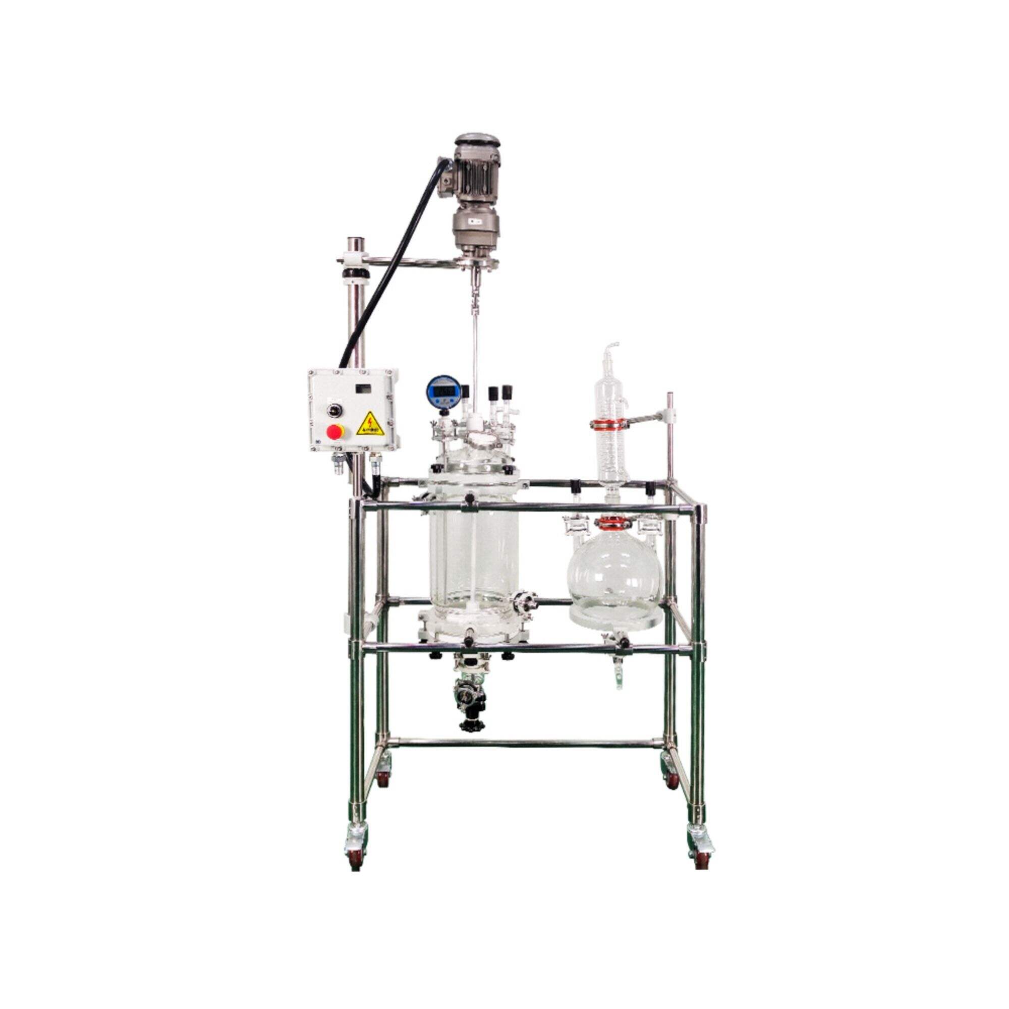 YFR-10 Multi-functional Jacketed Glass Reactor Filtration Area: 0.03㎡ Temperature Range: -80~200℃