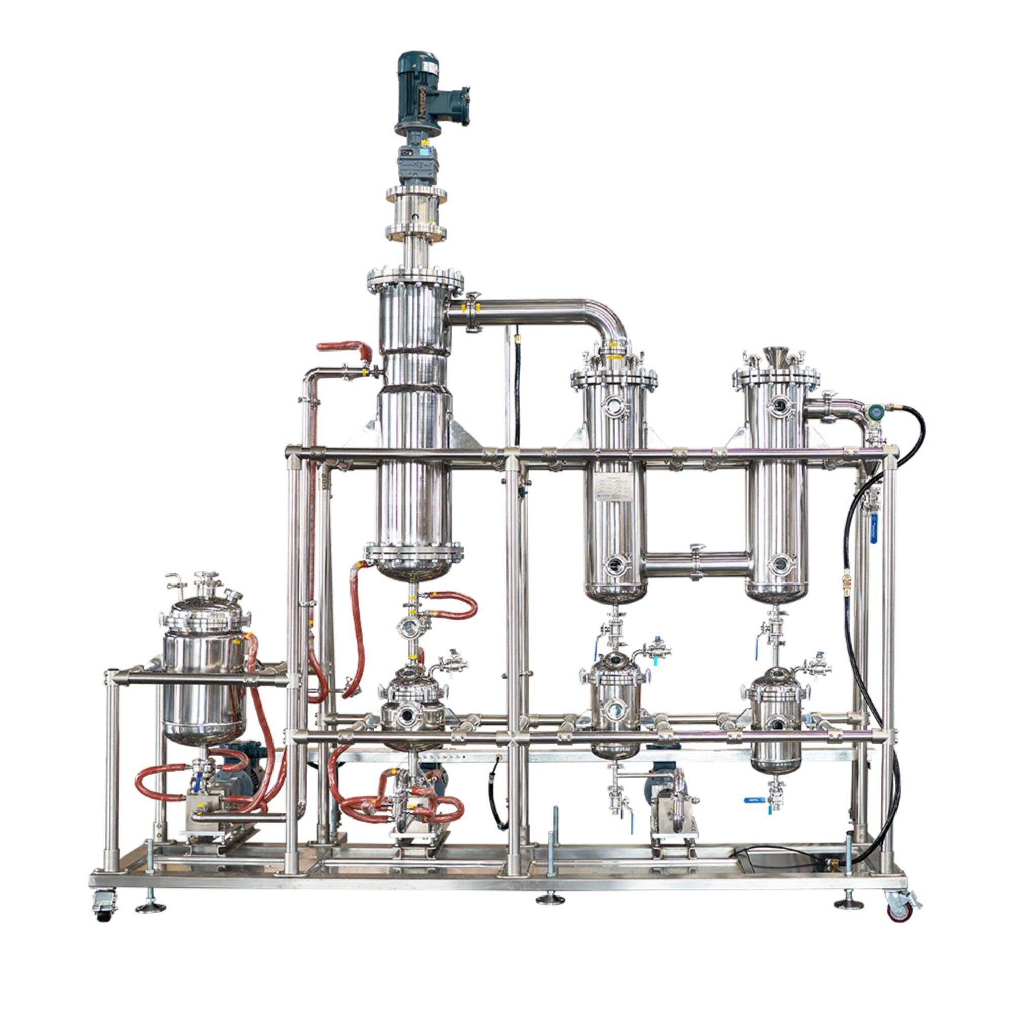 YWF-5S Stainless Steel Thin Film Distillation System Evaporation area: 0.5 ㎡ Processing capacity: 10~50L/h