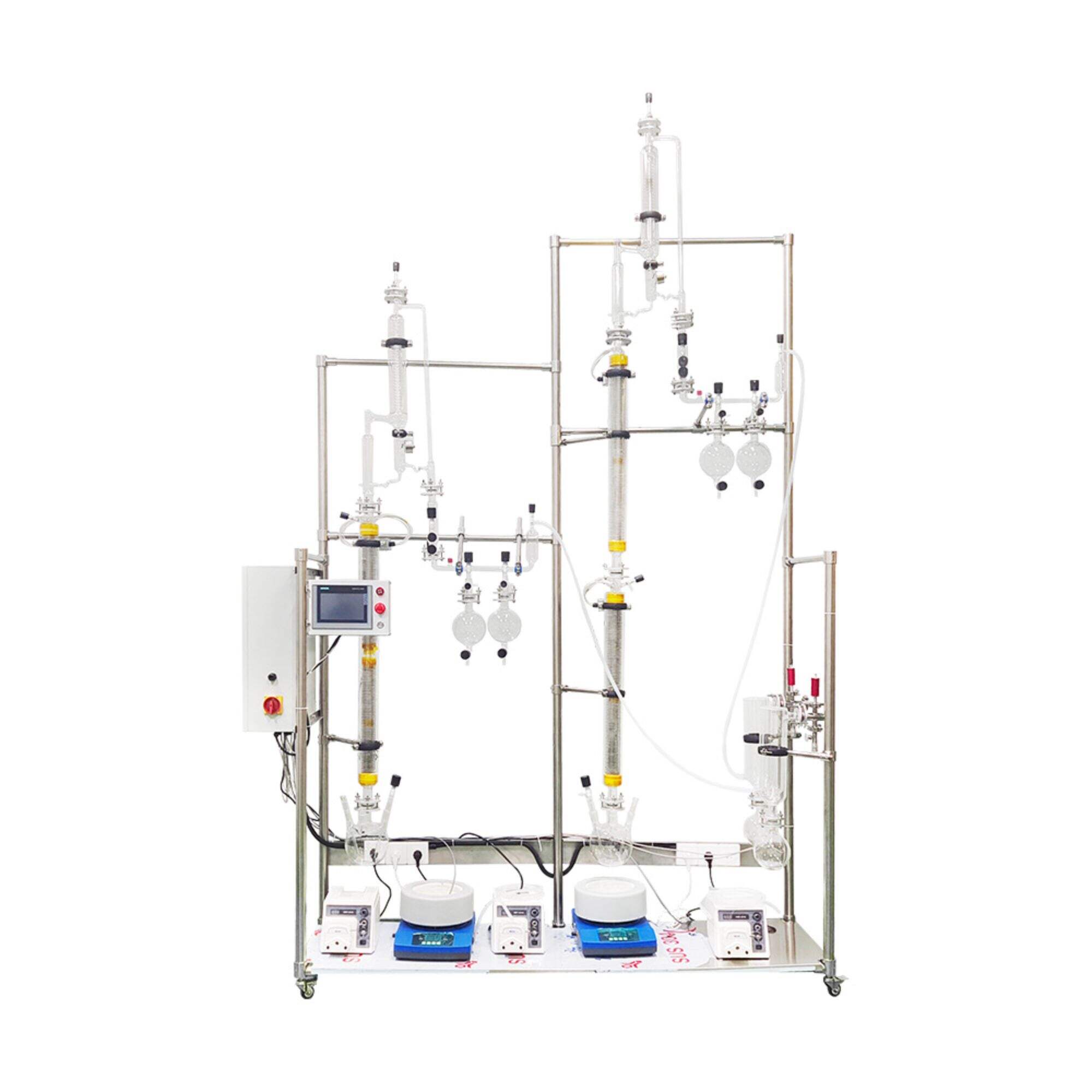 Customised Galss Distillation Column Tower