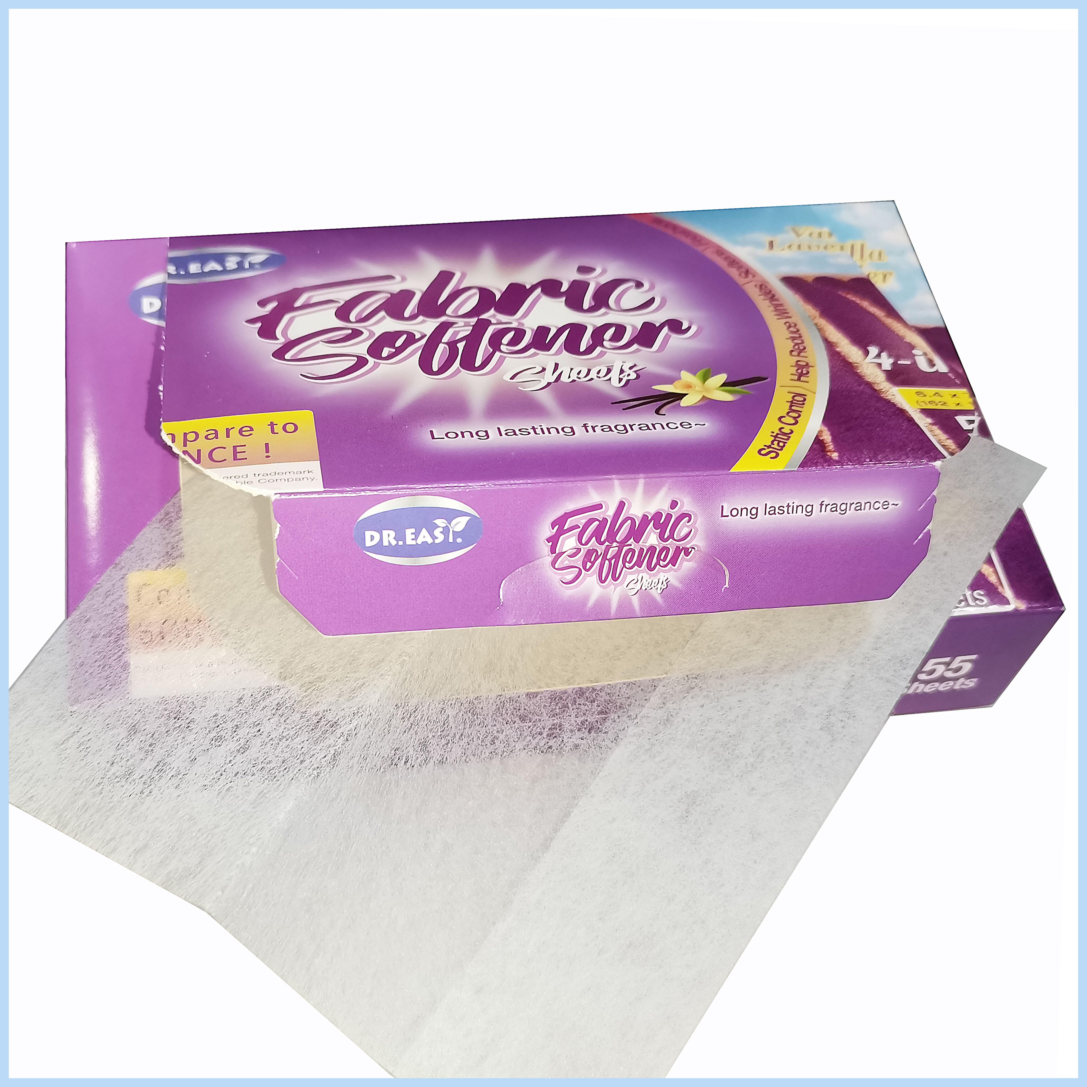 product 252pcs super fragrant soft fabric dryer sheets laundry softener sheet manufacturer customized-102