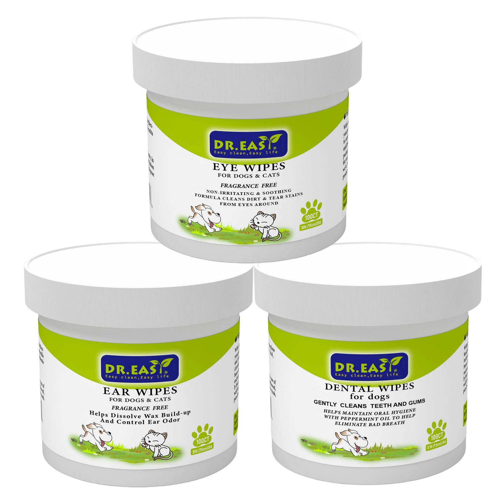 DR.EASY prodotti igienici per animali da compagnia al dettaglio all'ingrosso (occhi/orecchie/denti)