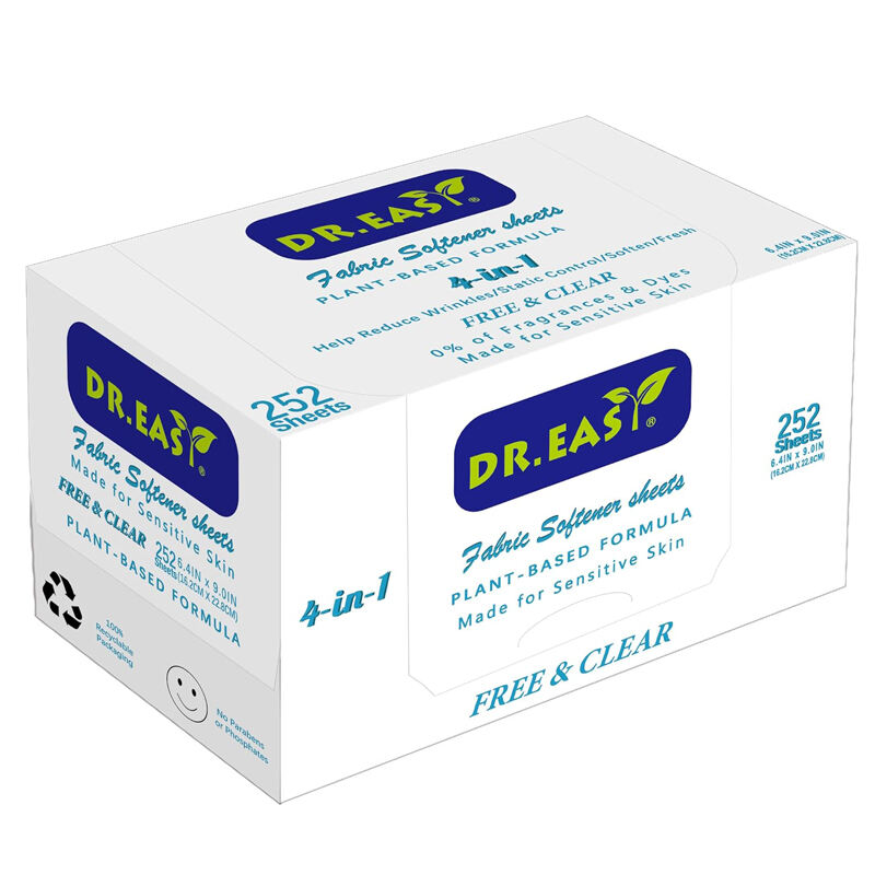 DR.EASY vendita al dettaglio 252 fogli ammorbiditori tessuti per asciugatrice