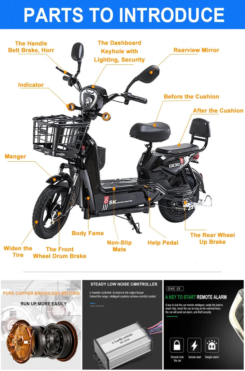 2022 China Factory Manufacture Various E Bikes Electric Bicycle Electric Scooter Factory Cheap Electric Motorcycle manufacture