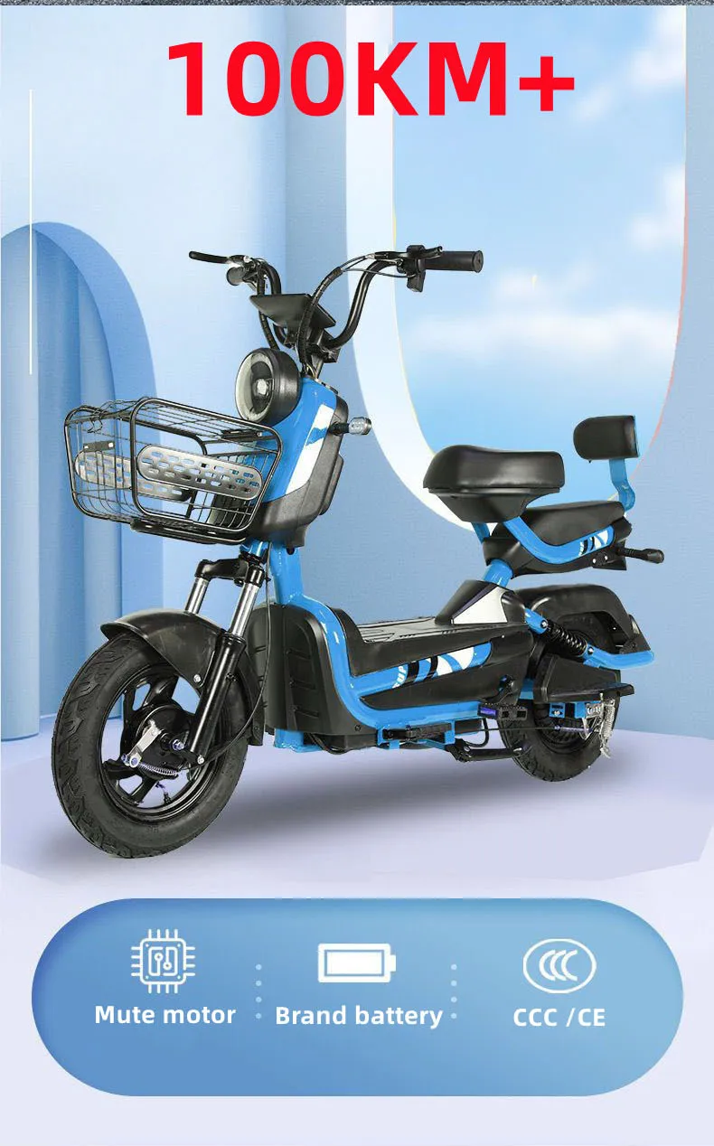 2024 Hot Sales 48V Electric Bike Motorcycles 350W 500W Motor Sepeda Listrik manufacture