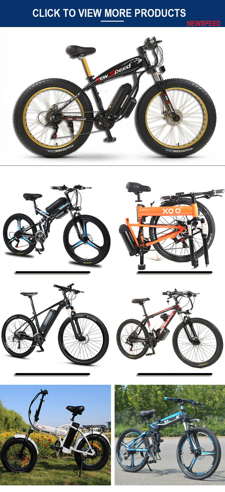 Factory Custom Electric Snow Bike Aluminium/Steel Frame 48V 300W 500 W E Bike Fatbike 24Speed Electric Bike details