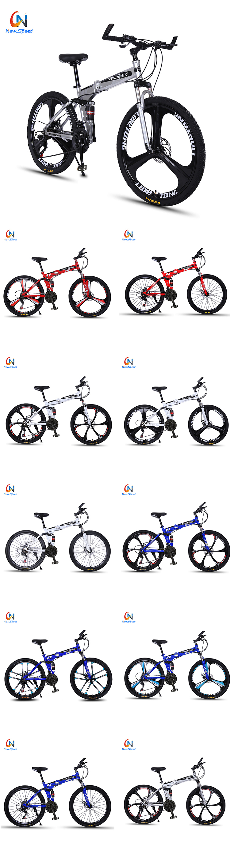 Folding Bike Adults Mountain Cycle Full Suspension Foldable Bicycle manufacture