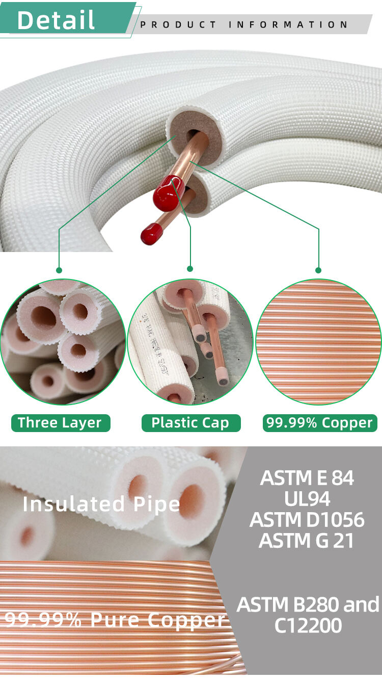 Insulated Split Air Conditioning Parts Spare Copper Tube supplier