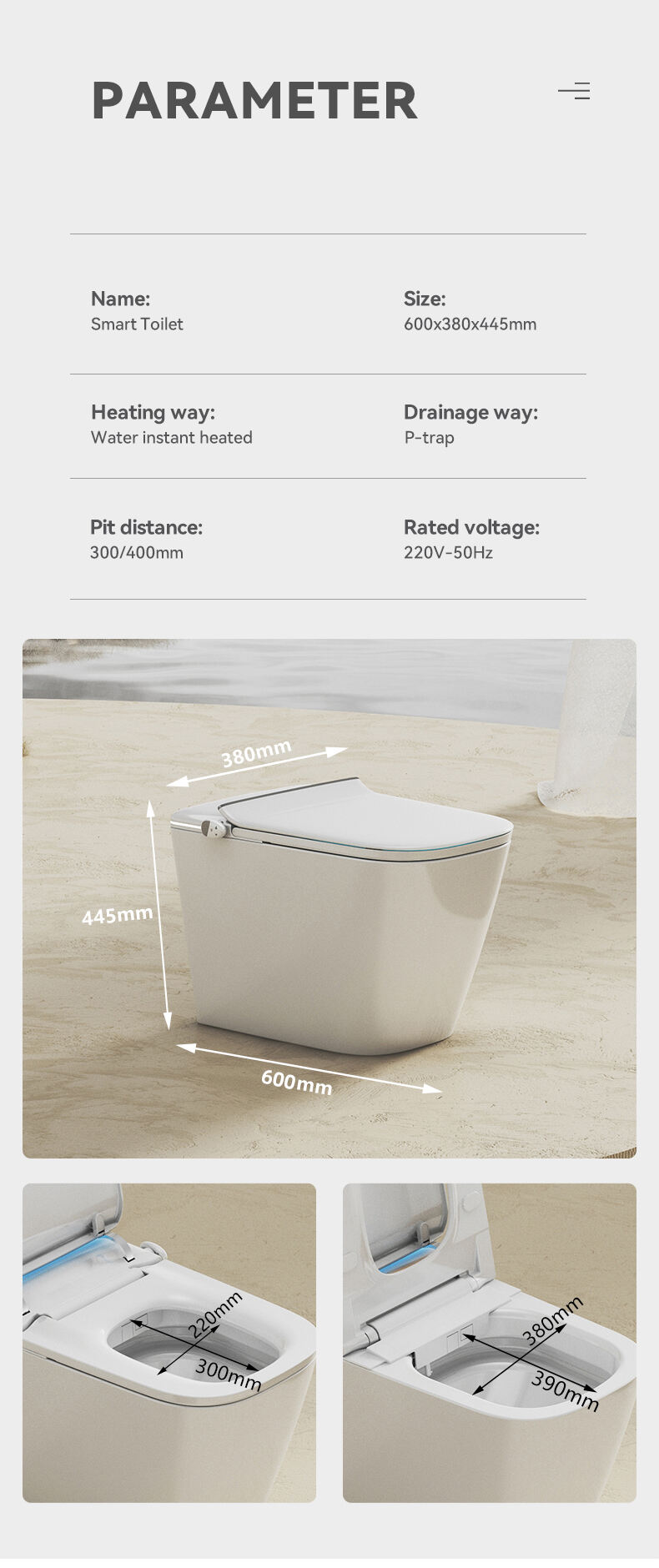 Modern Electronic Automatic Ceramic Toilets Bowl Intelligent Inodoro Bathroom WC One Piece Smart Toilets supplier