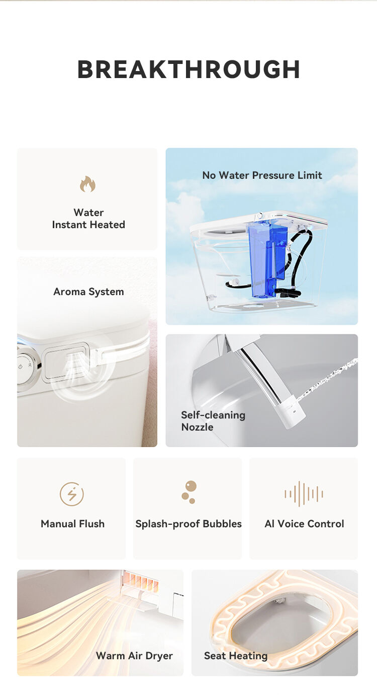 Ceramic Sanitary Wares Bathroom Wc Automatic Bidet One Piece Toilet Bowl Intelligent Smart Toilet With Remote Control supplier