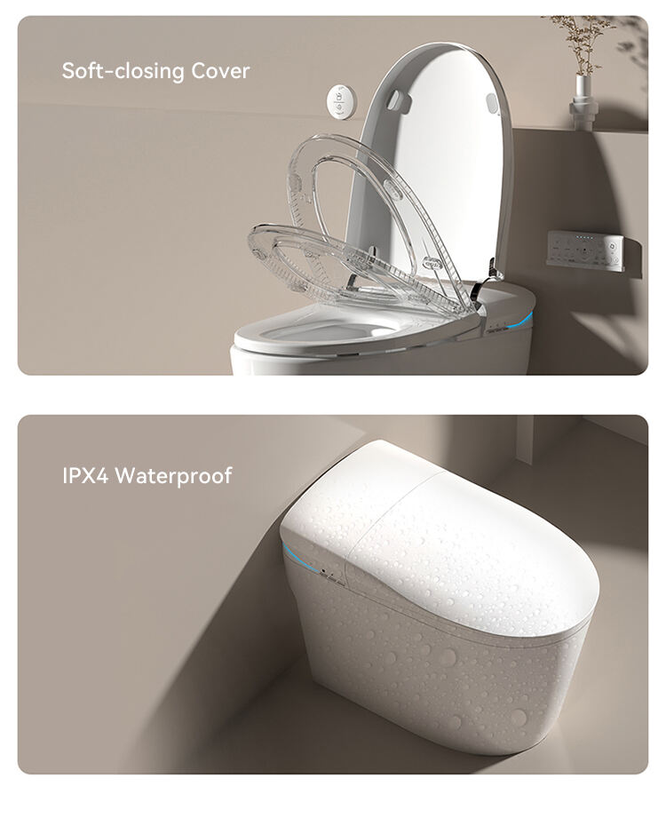 High end automatic flush bathroom wc commode s p trap smart toilet bidet Intelligent smart toilet manufacture