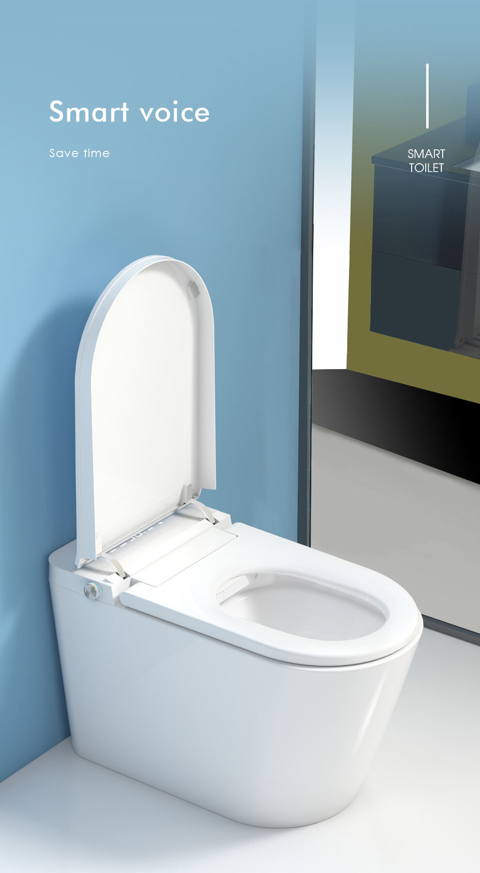 Fashion modern bathroom heat seat intelligent toilet bowl ceramic smart sensor wc toilet sanitary ware smart toilet details