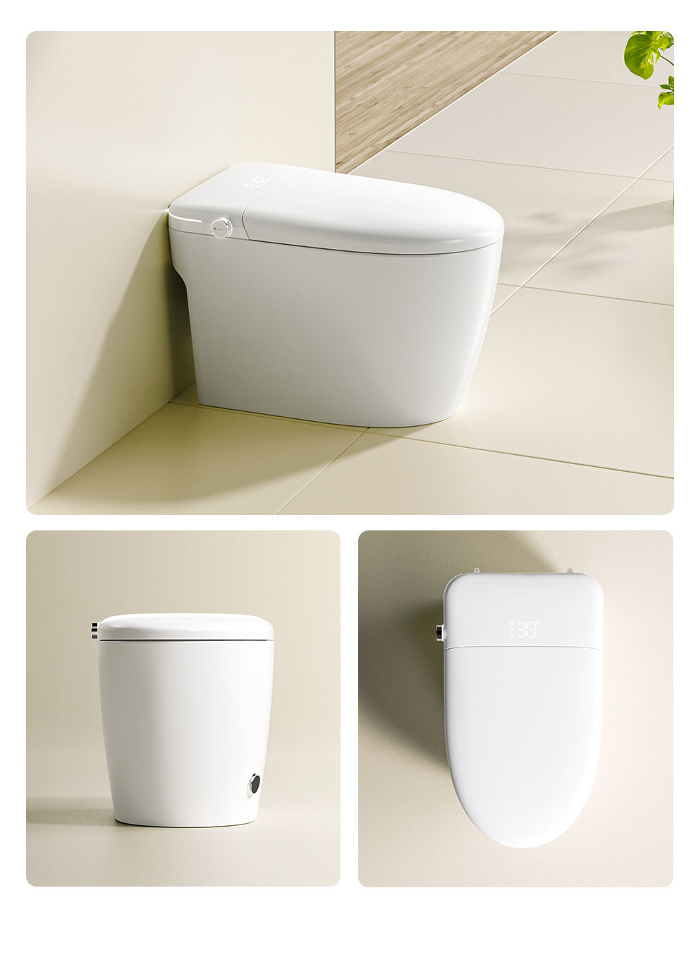 Modern Electronic Automatic Ceramic Toilets Bowl Wc Bathroom WC One Piece Intelligent Smart Toilets supplier