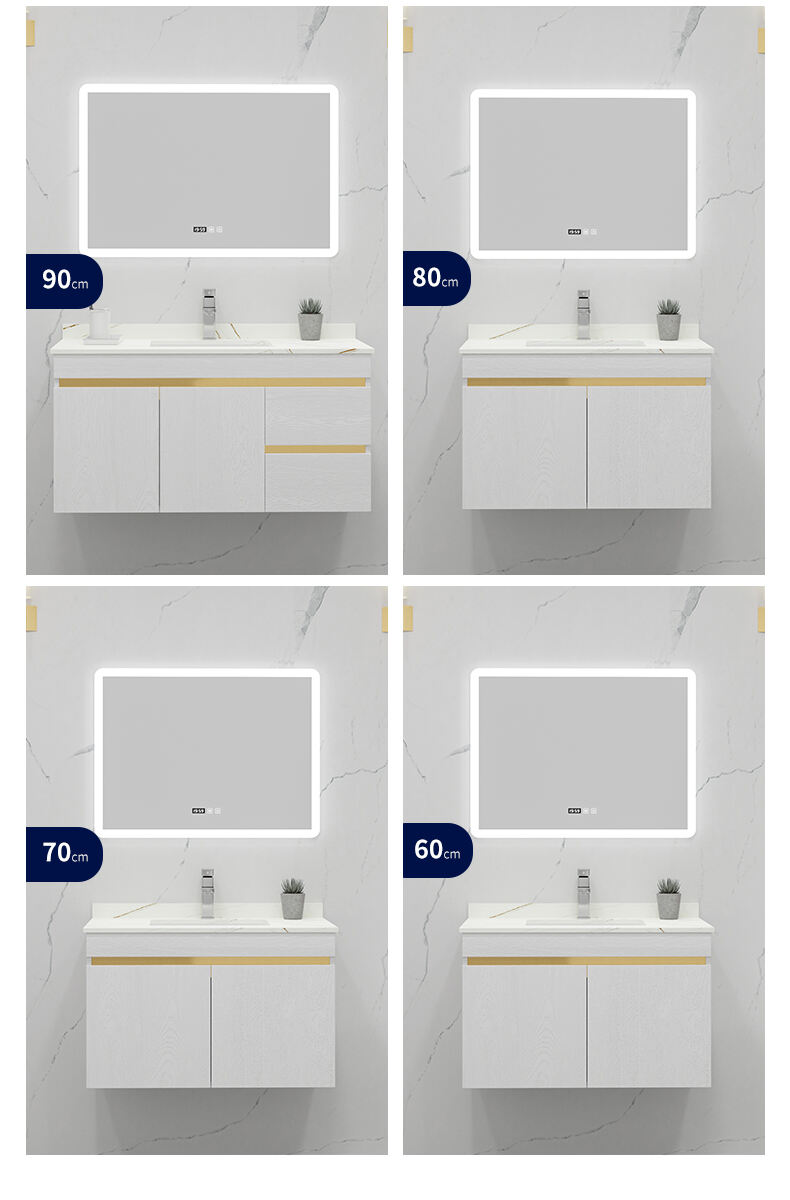 Top Quality Bathroom Furniture Waterproof Bathroom Vanities Sink Wall Mounted Bathroom Cabinets And Vanities Set manufacture