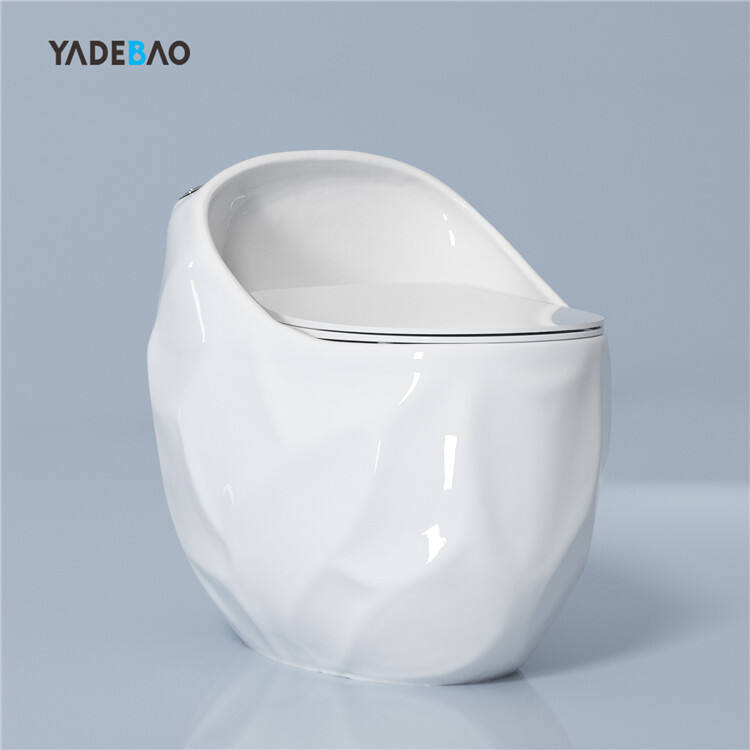 Hotel Bathroom Inodoro Sanitary Ware Wc Round Egg Shape Commode Toilet Bowl One Piece Ceramic Pink Color Toilet supplier