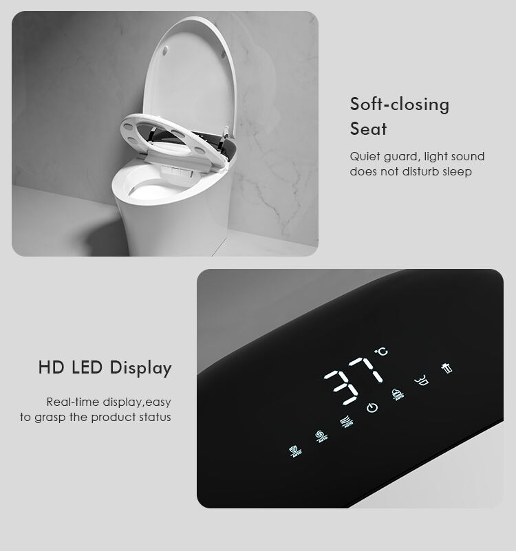 Modern Bathroom Ceramic Floor Mounted Intelligent Inodoro One Piece Commode Automatic WC Toilet Bowl Bathroom Smart Toilet supplier