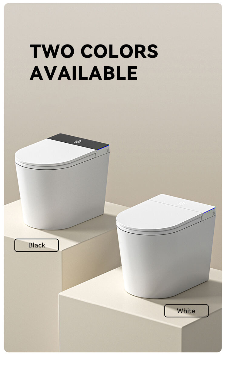 Modern sanitary ware floor mounted automatic toilet bowl save space bathroom water closet ceramic intelligent smart toilet factory