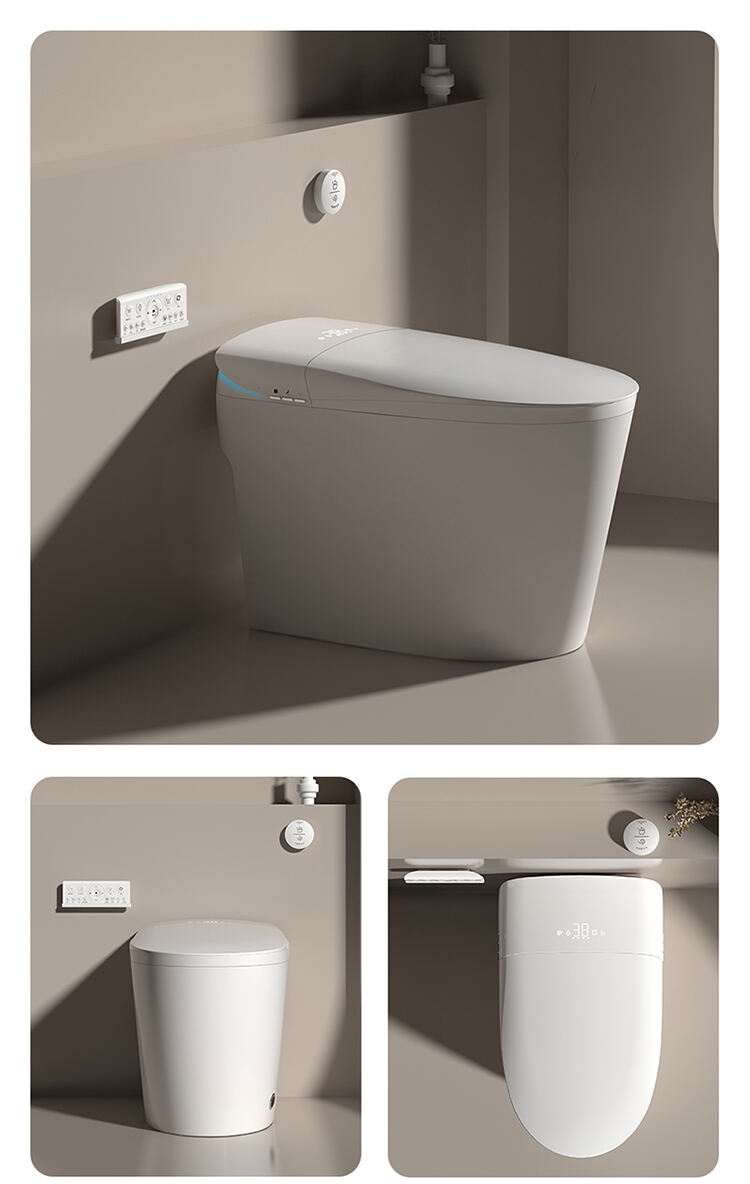 High end automatic flush bathroom wc commode s p trap smart toilet bidet Intelligent smart toilet details